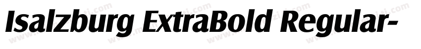 Isalzburg ExtraBold Regular字体转换